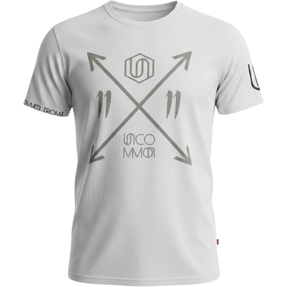 Uncommon 11:11 Graphic T-Shirt Mens Large White Grey Arrows Short Sleeve Tee